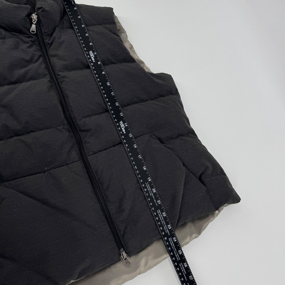 Eddie Bauer Mens Goose‎ Down Vest Puffer Charcoal Gray Outdoor Large - Picture 7 of 7